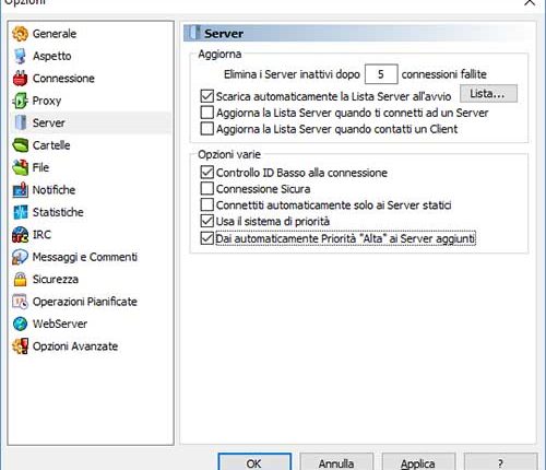 Aggiornare la lista server eMule automaticamente | GiovaTech