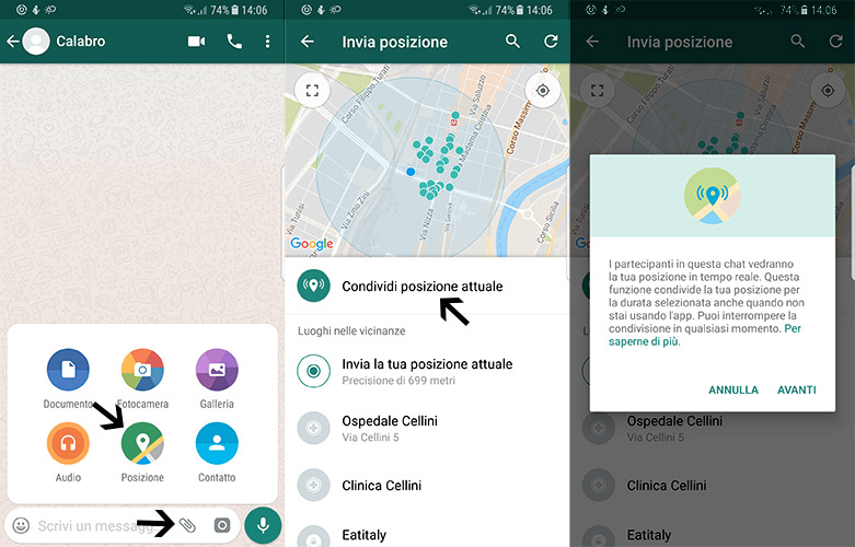 WhatsApp permette di condividere la posizione in tempo reale | GiovaTech