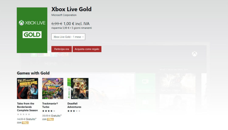 Black Friday Microsoft: XBOX Live Gold o Game Pass con 1€