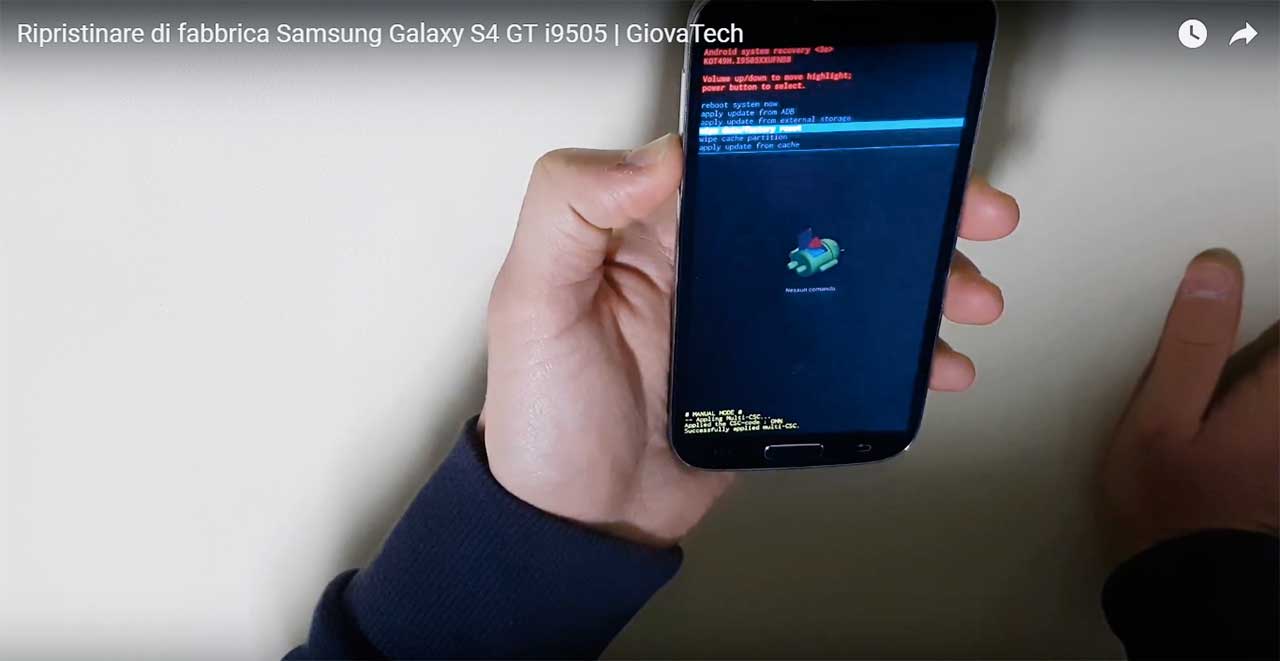 Hard Reset Samsung Galaxy S4 (GT-i9505) | GiovaTech