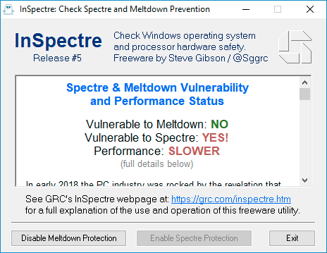 PC vulnerabile a Spectre e Meltdown? Scoprilo con InSpectre | GiovaTech