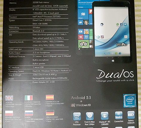 Tablet Mediacom WinPad W801 da 8.0 pollici con DualOS | GiovaTech