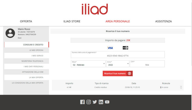 Come ricaricare SIM Iliad online | GiovaTech