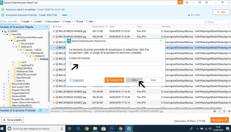 Ripristinare i file cancellati con EaseUS Data Recovery Manager | GiovaTech