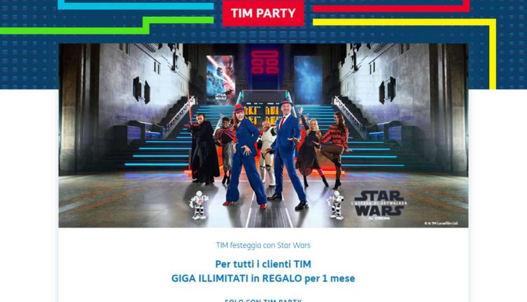 Con TIM Party in REGALO Giga illimitati per 1 mese