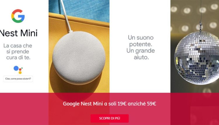 Google Nest Mini a soli 19€ anziché 59€ con TIM Party