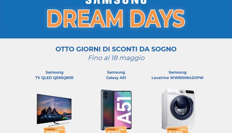 Fino al 18 Maggio da Unieuro è Samsung Dream Days