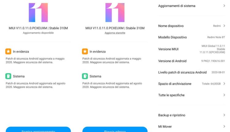 Aggiornamento MIUI 11.0.11.0 per lo Xiaomi Redmi Note 8T