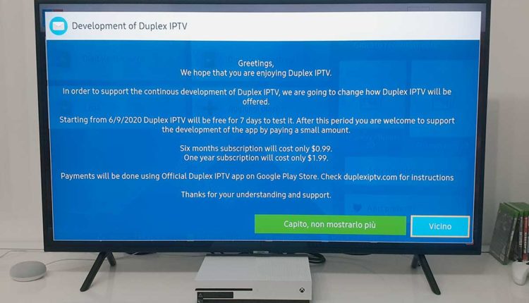 Duplex IPTV: Una delle App più utilizzate passerà a pagamento | GiovaTech