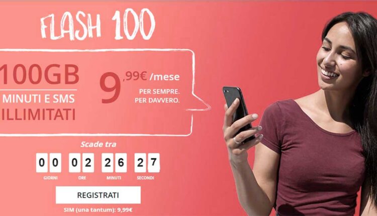 Flash 100: La nuova promo Iliad con Minuti ed SMS illimitati e 100 giga