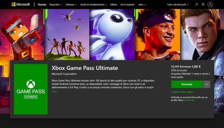 Solamente 1€ per 3 mesi di Xbox Game Pass Ultimate | GiovaTech