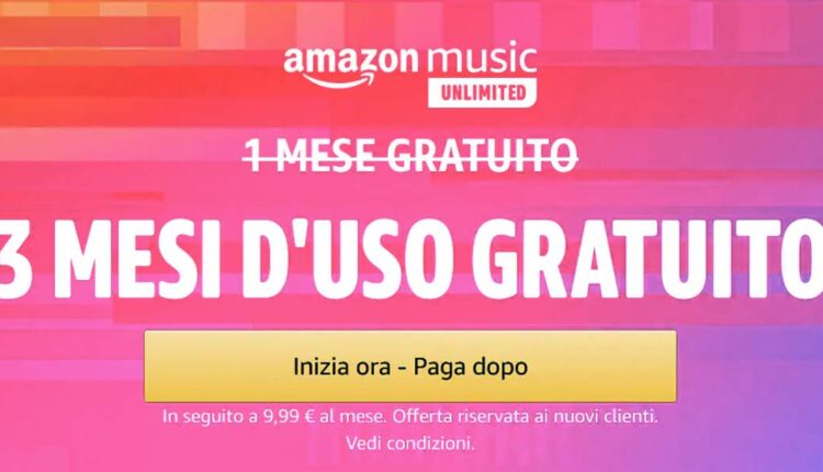Tornano i 3 mesi GRATUITI di Amazon Music Unlimited