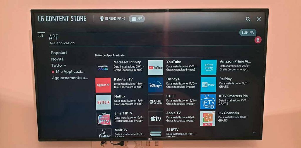 Come disinstallare le applicazioni nelle Smart TV LG con sistema WebOS 2.0 | GiovaTech