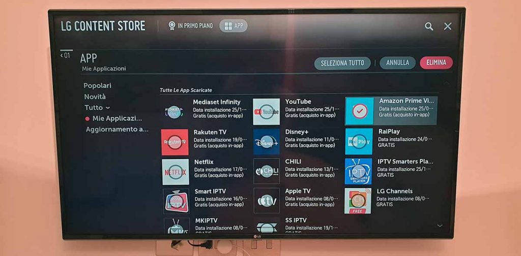 Come disinstallare le applicazioni nelle Smart TV LG con sistema WebOS 2.0 | GiovaTech