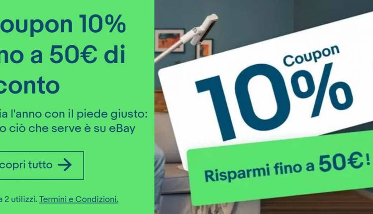 eBay: Fino a 50€ di sconto sui prodotti selezionati con il codice PITGEN22