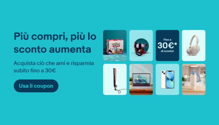 Codice sconto eBay settembre PSPRSETT26: sconti fissi sulla tecnologia in base alla spesa